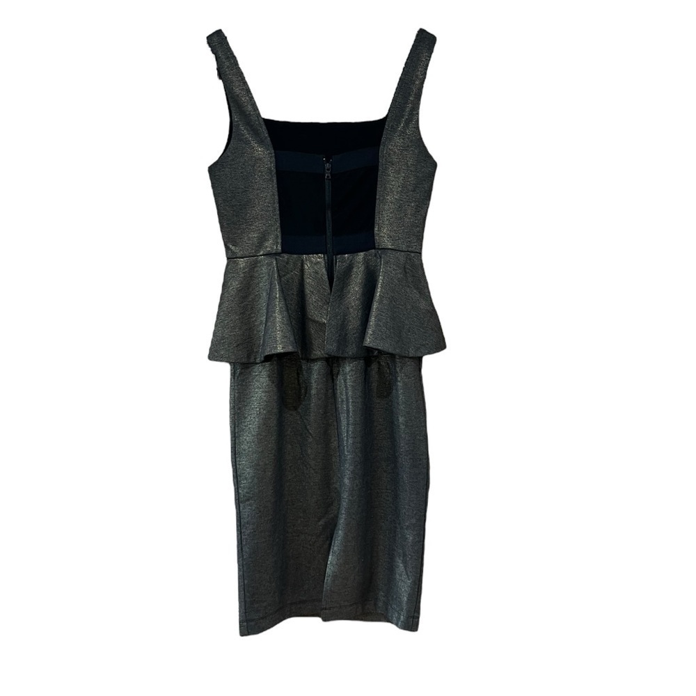 Alice and Olivia Bronze Ruffle Peplum Dress - Picture 3 of 8